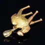 Funkelnder Kamel - Anhänger aus massivem, hochwertigen 14K Gold (14k 585 Gelbgold)