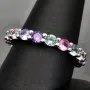 Memory Damen-Ring mit Zirkonia im Brillantschliff, mind. 2,72 ct – 925er Silber, rhodiniert RG ca. 61