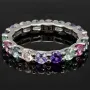 Memory Damen-Ring mit Zirkonia im Brillantschliff, mind. 2,72 ct – 925er Silber, rhodiniert RG ca. 61