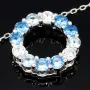 Bezauberndes Schmuck-Set aus 925 Silber, bestehend aus einer Halskette (ca. 45cm + 5cm Verlängerung) und einem bezaubernden Anhänger mit Zirkoniasteinen (hellblau)