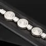 Armband für Damen aus 925 Silber in zeitlosem, filigranen Design, in feinster Präzision besetzt mit vielen funkelnden Zirkoniasteinen (Diamantimitationen) in ca. 19 cm Länge