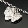 Filigranes Armband für Damen- Bettelarmband aus Sterling 925 Silber mit liebevoll gestalteten Anhängern, veredelt mit 141 glitzernden Zirkoniasteinen (Diamantimitationen) längenverstellbar ca. 18 - 22 cm