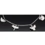 Filigranes Armband für Damen- Bettelarmband aus Sterling 925 Silber mit liebevoll gestalteten Anhängern, veredelt mit 141 glitzernden Zirkoniasteinen (Diamantimitationen) längenverstellbar ca. 18 - 22 cm