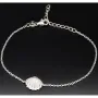 Funkelndes Armband mit Muschel-Anhänger– 925er Sterling Silber mit 57 Diamantimitationen (Zirkonia) längenverstellbar in ca. 18, 19, 20, 21, 22 cm