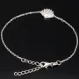 Funkelndes Armband mit Muschel-Anhänger– 925er Sterling Silber mit 57 Diamantimitationen (Zirkonia) längenverstellbar in ca. 18, 19, 20, 21, 22 cm