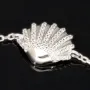 Funkelndes Armband mit Muschel-Anhänger– 925er Sterling Silber mit 57 Diamantimitationen (Zirkonia) längenverstellbar in ca. 18, 19, 20, 21, 22 cm