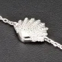 Funkelndes Armband mit Muschel-Anhänger– 925er Sterling Silber mit 57 Diamantimitationen (Zirkonia) längenverstellbar in ca. 18, 19, 20, 21, 22 cm