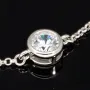 Edles Schmuck-Set aus funkelndem 925er Sterling Silber - Elegantes Armband und funkelnde Ohrstecker mit brillantgeschliffenen Zirkoniasteinen (Diamantimitat)