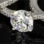 Ring-Schmuck-Set aus hochwertigem 925er Sterling Silber - Ringset 3tlg. mit Zirkoniasteinen (Diamantimitat) = 1,56ct Brillantschliff Silber rhodiniert