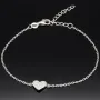 Hochwertig produziertes Armband mit Herz-Anhänger – 925er Sterling Silber mit vielen kleinen Zirkoniasteinen (Diamantimitaten) längenverstellbar in ca. 18, 19, 20, 21, 22 cm