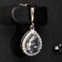Ohrhänger aus rhodiniertem 925 Sterling Silber mit funkelnden Zirkonia in Farb- und Weißtönen (Diamant-Look), 2,52 ct im edlen Schliffmix