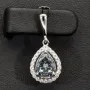 Ohrhänger aus rhodiniertem 925 Sterling Silber mit funkelnden Zirkonia in Farb- und Weißtönen (Diamant-Look), 2,52 ct im edlen Schliffmix