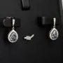 Ohrhänger aus rhodiniertem 925 Sterling Silber mit funkelnden Zirkonia in Farb- und Weißtönen (Diamant-Look), 2,52 ct im edlen Schliffmix