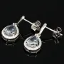 Ohrhänger aus rhodiniertem 925 Sterling Silber mit funkelnden Zirkonia in Farb- und Weißtönen (Diamant-Look), 2,52 ct im edlen Schliffmix