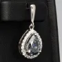 Ohrhänger aus rhodiniertem 925 Sterling Silber mit funkelnden Zirkonia in Farb- und Weißtönen (Diamant-Look), 2,52 ct im edlen Schliffmix