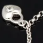 Trendiges Silber-Armband / Bettelarmband aus edlem Sterling 925 Silber mit kreativen Anhängern, verziert mit zahlreichen funkelnden Zirkoniasteinen (Diamantoptik), längenverstellbar ca. 17 – 20 cm