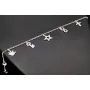 Trendiges Silber-Armband / Bettelarmband aus edlem Sterling 925 Silber mit kreativen Anhängern, verziert mit zahlreichen funkelnden Zirkoniasteinen (Diamantoptik), längenverstellbar ca. 17 – 20 cm