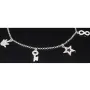 Trendiges Silber-Armband / Bettelarmband aus edlem Sterling 925 Silber mit kreativen Anhängern, verziert mit zahlreichen funkelnden Zirkoniasteinen (Diamantoptik), längenverstellbar ca. 17 – 20 cm