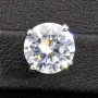 Funkelnde Ohrstecker aus rhodiniertem 925er Sterlingsilber mit Zirkonia (Diamant-Imitation-Steine, Brillantschliff) in Krappen gefasst