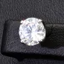 Funkelnde Ohrstecker aus rhodiniertem 925er Sterlingsilber mit Zirkonia (Diamant-Imitation-Steine, Brillantschliff) in Krappen gefasst