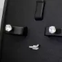 Funkelnde Ohrstecker aus rhodiniertem 925er Sterlingsilber mit Zirkonia (Diamant-Imitation-Steine, Brillantschliff) in Krappen gefasst