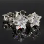 Edle Stern-Ohrstecker aus 925er Sterlingsilber mit Zirkoniasteinen in Krappen gefasst