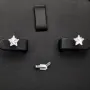 Edle Stern-Ohrstecker aus 925er Sterlingsilber mit Zirkoniasteinen in Krappen gefasst