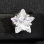 Edle Stern-Ohrstecker aus 925er Sterlingsilber mit Zirkoniasteinen in Krappen gefasst