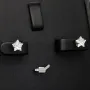 Edle Stern-Ohrstecker aus 925er Sterlingsilber mit Zirkoniasteinen in Krappen gefasst