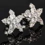 Glänzende Stern-Ohrstecker aus hochwertigem 925er Sterlingsilber mit funkelnden Zirkonia in Krappen gefasst