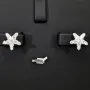 Glänzende Stern-Ohrstecker aus hochwertigem 925er Sterlingsilber mit funkelnden Zirkonia in Krappen gefasst