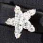Glänzende Stern-Ohrstecker aus hochwertigem 925er Sterlingsilber mit funkelnden Zirkonia in Krappen gefasst