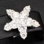 Glänzende Stern-Ohrstecker aus hochwertigem 925er Sterlingsilber mit funkelnden Zirkonia in Krappen gefasst