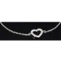 Feines Armband aus 925er Sterling Silber mit Herz-Anhänger und funkelnden Zirkoniasteinen (Diamantimitaten) - Länge verstellbar in ca. 18, 19, 20, 21, 22 cm