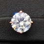 Stilvolle Ohrstecker aus rosévergoldetem 925er Sterlingsilber mit Zirkonia (Diamantimitat, Brillantschliff)