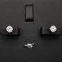 Stilvolle Ohrstecker aus rosévergoldetem 925er Sterlingsilber mit Zirkonia (Diamantimitat, Brillantschliff)