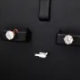Stilvolle Ohrstecker aus rosévergoldetem 925er Sterlingsilber mit Zirkonia (Diamantimitat, Brillantschliff)