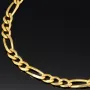 Figaro Armband aus funkelndem 333er (8k) Gelbgold – ca. 19 cm lang, 3,5 mm breit