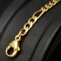 Figaro Armband aus funkelndem 333er (8k) Gelbgold – ca. 19 cm lang, 3,5 mm breit