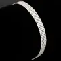 Bling-Bling Zirkonia-Armband aus 925er Silber, rhodiniert in feinem Design, in filigraner Präzision besetzt mit 340 Zirkoniasteinen ca. 3,40 ct. im Brillantschliff (Diamantimitationen) Längenverstellbar ca: 16-21 cm