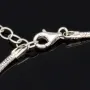 Stilvolles 925 sterling Silberarmband mit funkelndem Kugel-Bead, besetzt mit vielen kleinen Zirkonia (Diamantimitaten) - Länge verstellbar von ca. 19 bis 22 cm