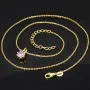 Exquisites Schmuckset - Kette mit Anhänger aus Sterling Silber 925, vergoldet, mit einem in Krappen gefassten, fliederfarbenen Zirkonia (Diamantimitat 1,00 ct. Brillantschliff)