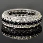 Eleganter Ring aus 925 Sterling Silber – Modernes Design mit feinem Zirkonia-Besatz (Diamantimitationen) - RG ca. 48