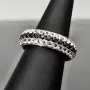 Eleganter Ring aus 925 Sterling Silber – Modernes Design mit feinem Zirkonia-Besatz (Diamantimitationen) - RG ca. 48