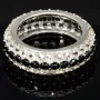Eleganter Ring aus 925 Sterling Silber – Modernes Design mit feinem Zirkonia-Besatz (Diamantimitationen) - RG ca. 48