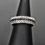 Eleganter Ring aus 925 Sterling Silber – Modernes Design mit feinem Zirkonia-Besatz (Diamantimitationen) - RG ca. 48