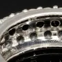 Eleganter Ring aus 925 Sterling Silber – Modernes Design mit feinem Zirkonia-Besatz (Diamantimitationen) - RG ca. 48
