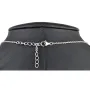 Exquisites Collier aus Sterling Silber 925, rhodiniert und poliert, mit eingearbeitetem Zierelement, bestückt mit größeren, eingefassten Zirkonia (Diamantimitat, Brillantschliff) ca. 44-49 cm Länge verstellbar