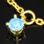 Charm-Armband für Damen aus 925er Silber, vergoldet, dekoriert mit farbenfrohen, bunten, brillantgeschliffenen Zirkonia (Diamantimitaten) in edlen Krappenfassungen - längenverstellbar in ca. 17, 18, 19, 20 cm