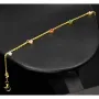 Charm-Armband für Damen aus 925er Silber, vergoldet, dekoriert mit farbenfrohen, bunten, brillantgeschliffenen Zirkonia (Diamantimitaten) in edlen Krappenfassungen - längenverstellbar in ca. 17, 18, 19, 20 cm